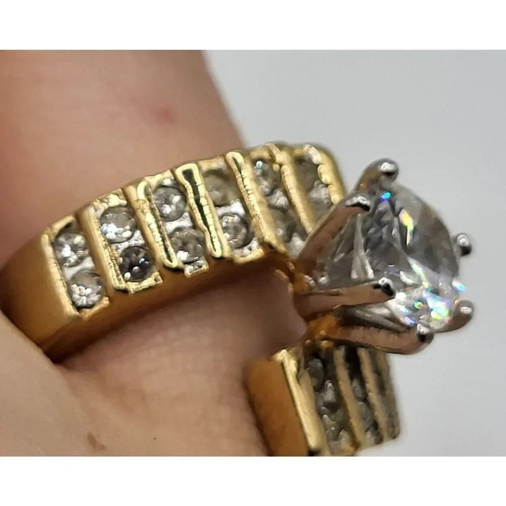 VIntage 18K HGE Solitaire Wrap Ring Size 6